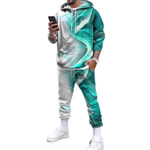 Conjuntos Deportivos de Poliéster con Capucha para Hombre, Estampados o Lisos, Casuales de Invierno, Mejor Precio de Venta |   Ropa de Alta Calidad de Secado Rápido y Resistente al Viento - Product Image 1