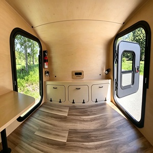 Mini <span class=keywords><strong>caravane</strong></span> tout-terrain légère, directement de l'usine, pour le camping, les voyages routiers et les aventures en plein air - Product Image 5