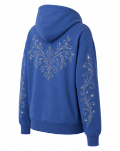 Women's <b>Sparkly</b> Bling Hoodie Fashion Rhinestone Sweatshirt Comfortable Hooded <b>Top</b> with Kangaroo Pocket Rhinestone Hoodies - Product Image 5