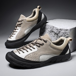 Zapatos de senderismo de cuero de ante para hombre, zapatillas de senderismo transpirables universales para las cuatro estaciones, cómodas, antideslizantes, resistentes al desgaste, para uso diario - Product Image 3