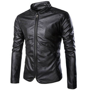 Chaqueta de Cuero Genuino para Hombre, Corte Ajustado, Chaqueta de Motociclista de Piel de Oveja de Alta Calidad, Abrigo de Invierno a Prueba de Viento - Product Image 5