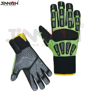 Guantes Mecánicos Resistentes de Cuero Vacuno con Látex, Guantes de Seguridad para Soldadura y Trabajo Mecánico de Pakistán - Product Image 2