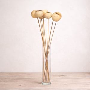 Cloche naturelle faite à la main sur bâton Fleurs décoratives exclusives pour la maison séchées et décoratives emballées pour les fêtes - Product Image 1
