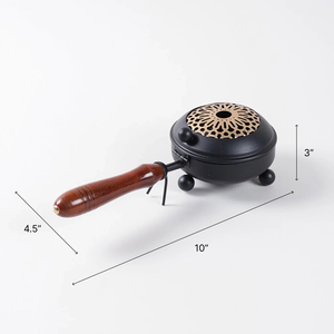 Brûleur d'encens en fer de qualité supérieure, fait main, durable, respectueux de l'environnement, décoratif, pour la maison, le temple, la méditation, la spiritualité - Product Image 2