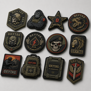 OXYTAG PVC Rubber Patches 3D Embossed Style <b>Sew</b>-<b>On</b> <b>Badges</b> for Bags Wholesale Rate OEM Custom PVC Rubber Patches 2026 - Product Image 4