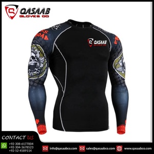 Vêtements de sport respirants à manches longues, prix de gros, hommes, sur mesure, uni, rashguard de sport, rashguards de fitness - Product Image 3