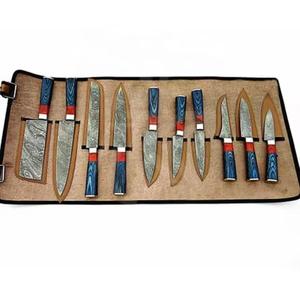 Couteaux de chef Damas faits main de haute qualité, 10 pièces, avec manche personnalisé, multi-usages et écologiques - Product Image 2