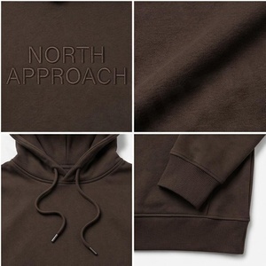 เสื้อฮู้ดผู้ชาย North Approach โลโก้ปัก กระเป๋าหน้า ทรงปกติ สวมใส่สบาย สีน้ำตาล ผ้าฝ้ายเฟรนช์เทอร์รี่ สำหรับฤดูใบไม้ร่วง - Product Image 4
