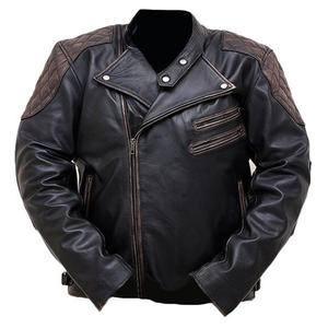 Men’s <b>Vintage</b> Sheepskin Motorcycle <b>Jacket</b> – Hooded Winter <b>Racer</b> Outerwear with Skull Style Breathable Windproof Made in Pakistan - Product Image 3
