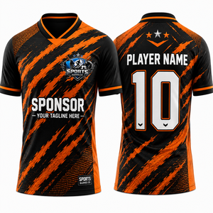Maillot de football personnalisé en polyester jacquard de qualité supérieure, finition luxueuse, séchage rapide, broderie, uniformes d'équipe personnalisés prêts à l'emploi - Product Image 1