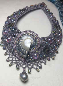 Diseño personalizado de alta calidad cuentas de cristal bordadas collar africano niñas y mujeres producto superventas Alibaba vendedor superior - Product Image 3