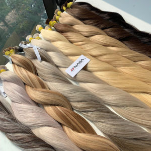 Cheveux humains vierges vietnamiens en vrac, double trame, 100 % naturels, doux, lisses et sans nœuds - Product Image 1