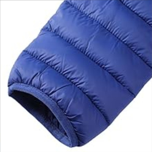 Chaqueta Acolchada Azul con Capucha para Hombre, Cierre de Cremallera, Color Sólido, Impermeable, Transpirable, Reversible, Forro de Poliéster - Product Image 5