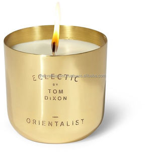 Venta al por mayor de latón de alta calidad vacío vela tarro con tapa de lujo de Metal decoración del hogar perfumado cera de soja vela contenedor con pulido - Product Image 3