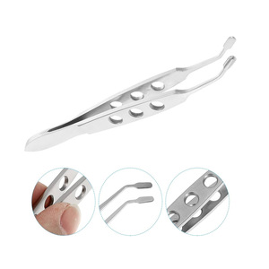 Pince de massage chirurgicale en métal pour les glandes de Meibom, à tête ronde et droite, pour déboucher les obstructions et masser les graisses, idéale pour les paupières. - Product Image 5
