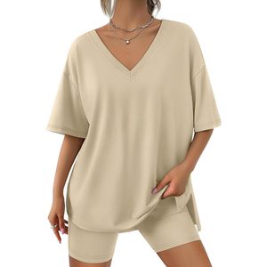 2025 primavera moda Moda reina Mujer dos piezas para salón conjuntos verano trajes a juego Tops pantalones cortos rodilla chándales para Vacati - Product Image 2