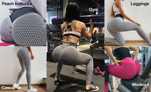 Leggings de sport pour femmes, taille haute, effet push-up, anti-cellulite, en spandex et nylon, personnalisables, pour la maison, la salle de sport et le fitness - Product Image 6