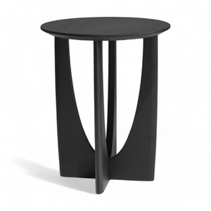 Solid Teak Wood Round <b>Side</b> <b>Table</b> Black Color from Indonesia For Home Furniture and Garden Furniture - Product Image 3