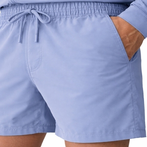 Conjunto de Sudadera Ligera y Pantalones Cortos de Color Sólido para Hombre, Conjunto Deportivo Informal de Dos Piezas para Verano, Transpirable - Product Image 5