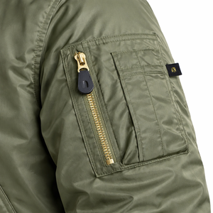 <b>Vintage</b> <b>Bomber</b> <b>Jacket</b> for Men Windproof Zipper Front Logo Polyester/Cotton Spring Autumn Casual All-in-one <b>Jacket</b> - Product Image 4