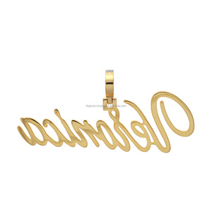 <b>Rapper</b> Iced Fine Luxury Pendants Charms Hip Hop Gold Plated Custom Name High Quality IGI Certified Unisex VVS Moissanite Pendant - Product Image 2