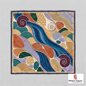 Luxury <b>Silk</b> <b>Scarf</b> Custom Printed Womens Lightweight Square Headscarf OEM ODM Manufacturer Madeira Custom Fabric Products - Product Image 2