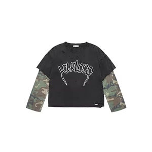 Camisetas de Manga Larga para Hombre, Personalizadas con Logotipo, Estilo Urbano, Cuello Redondo, Oversize, con Diseño de Camuflaje - Product Image 4