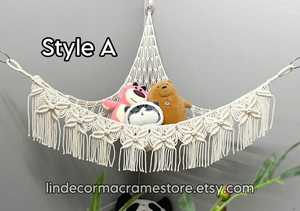 Hamaca colgante de macramé más vendida con borlas para decoración interior de habitación infantil - Product Image 3