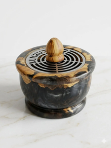 Wholesale Customized Wooden Incense <b>Burner</b> Hot Selling Craftsy Home Religious Use Polished Charcoal Material with Scented Resin - Product Image 3