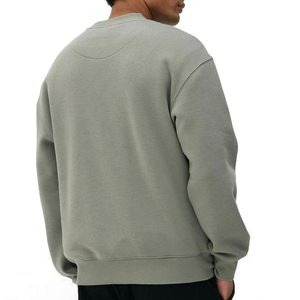 Sweat-shirt oversize pour homme, hiver, uni, 100% coton, molleton respirant, coupe-vent, écologique, vêtements décontractés - Product Image 3
