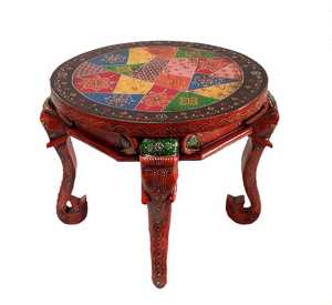 Traditional Designed Wooden <b>Stools</b> Ottomans Fine Hand Painted - Product Image 1