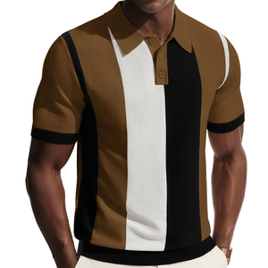 Chemises polo respirantes de couleur unie avec logo personnalisé pour hommes, nouvelle conception tendance, vêtements décontractés pour hommes, chemises polo pour hommes - Product Image 1