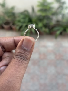 Raw Amethyst <b>Ring</b> in Prong <b>Set</b> Sterling <b>Silver</b> Handmade Stone <b>Ring</b> February Birthstone Jewelry Elegant Amethyst Statement <b>Ring</b> - Product Image 4