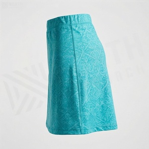 Women's <b>Elastic</b> Waist A-Line Mini <b>Skirt</b> Breathable Printed Pattern Casual Summer Style 100% Polyester - Product Image 3