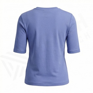 Camiseta de Manga Larga para Mujer, Cuello Redondo, Color Personalizado, Algodón Orgánico de Lujo, Preencogido, Certificado GOTS, Ajuste Premium, Suave - Product Image 2