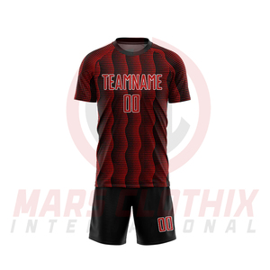 ชุดเสื้อฟุตบอลและกางเกงขาสั้นแบบซับลิเมชั่นสั่งทำพิเศษสำหรับขายออนไลน์ ชุดฟุตบอลดีไซน์ใหม่ราคาขายส่ง - Product Image 2