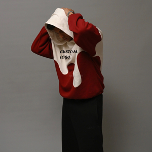 Hoodie unisexe à fermeture éclair, imprimé numérique effet goutte d'eau, 100% coton molletonné respirant, avec poches, idéal pour l'hiver - Product Image 4