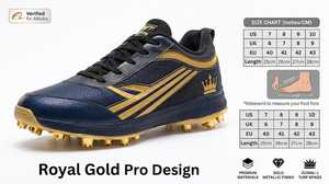 รองเท้าคริกเก็ตสำหรับมืออาชีพ HIT ZONE เย็บสองชั้น ทนทาน น้ำหนักเบา กันลื่น เหมาะสำหรับพื้นแข็ง - Product Image 2