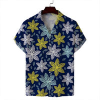 Nouvelle Collection Chemises Vintage Homme Décontractées Boutonnées Manches Courtes Hawaïennes Spandex/Polyester Été Respirantes Séchage Rapide Numérique