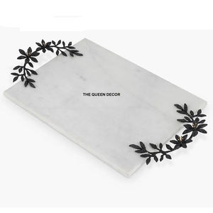 Bandeja Rectangular de Mármol para Servir Café, Diseño con Ramas y Pájaros, Ideal para Bodas, Personalizable, Económica, en Oferta - Product Image 2