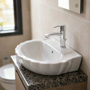 Crowny Modern Easy Clean <b>Wall</b>-<b>Mounted</b> Ceramic Bathroom Wash Basin for Warehouse & Apartment Use - Product Image 5