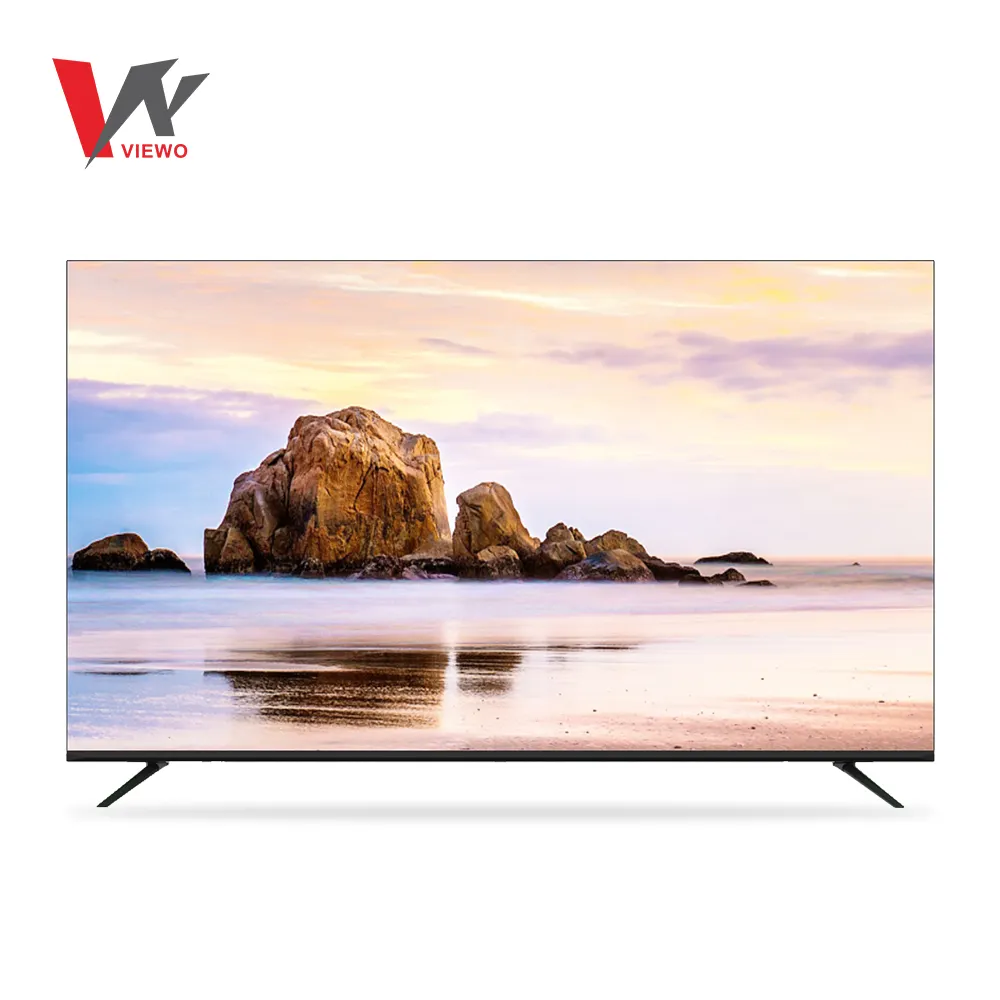Latest solution android 13 smart tv 50"55"65"75" 4K UHD frameless tv with digital global system led tv