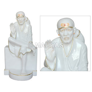 รูปปั้นพระศรีบาจาห์หินอ่อนสำหรับวัด |   รูปปั้นพระศรีศิริไอบาบาห์หินอ่อนสีขาวสำหรับวัดและบ้าน - MALIYAS - Product Image 1