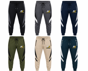 Pantalon de jogging sportif pour homme, sublimé, avec taille élastique et cordon de serrage, en tissu respirant polyester-coton - Product Image 4