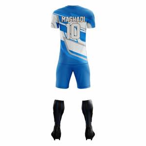 Uniformes de Fútbol Sublimados Personalizados con Nombre y Letra del Equipo, Transpirables, de Manga Corta, al por Mayor, Unisex para Adultos - Product Image 3