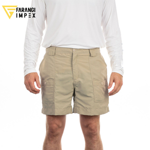 Shorts cargo pour homme en polyester, taille mi-haute, fermeture boutonnée, couleur unie, décontractés, style bermuda, avec poches, en tissu tissé respirant - Product Image 3