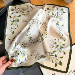 High Quality Custom Satin Printed <b>Scarf</b> Fabric for European Israel Island Private Label Branding Marketing Campaigns OEM ODM - Product Image 5