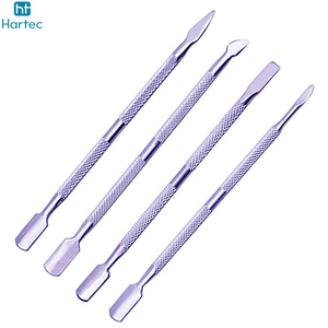 High-Quality Manicure & Pedicure Grooming <b>Tools</b> New Trendy Dual End Durable Professional Stainless Steel Cuticle Nail Pushers - Product Image 4