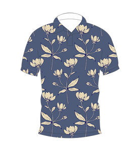 Camiseta Polo de Mujer, Azul Marino, Estampado Floral, Manga Corta, Casual, Verano, Cuello Camisero, OEM, ODM, Logotipo Personalizado, Suministro al por Mayor - Product Image 4
