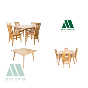 Juegos de Comedor de Madera Modernos y Compactos, Listos para Armar, de Varias Piezas, Muebles para el Hogar de Vietnam, Ideales para Espacios Pequeños - Product Image 3